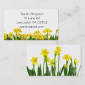 ラッパスイセンの花の名刺 名刺 (正面/裏面)