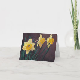 ラッパスイセンの花の芸術のメッセージカード カード