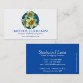 ラッパスイセンの花の農場の植物の製造者の名刺 名刺 (正面/裏面)
