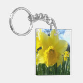 ラッパスイセンの鍵鎖 キーホルダー (正面左)