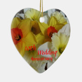 ラッパスイセン記念日の記念品 セラミックオーナメント (右)