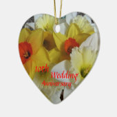 ラッパスイセン記念日の記念品 セラミックオーナメント (左)