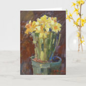 "ラッパスイセン"の挨拶状 カード (黄色い花)