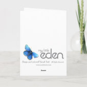 ラッパスイセン"ハッピーイースター"の黄色及び青の姉妹カード シーズンカード (裏面)