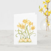 ラッパスイセン-メッセージカード カード (黄色い花)