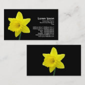 ラッパスイセン-黒 名刺 (正面/裏面)