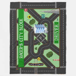 ラッパーソナライズされたカーズシティー遊ブロック フリースブランケット
