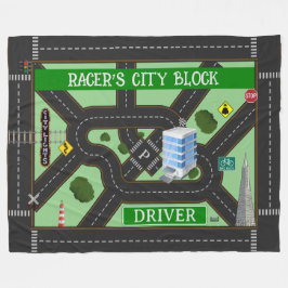ラッパーソナライズされたカーズシティー遊ブロック フリースブランケット
