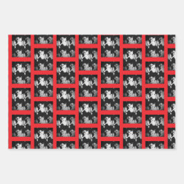 ラッパーソナライズされたピング紙- 3セット ラッピングペーパーシート