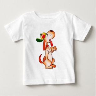 ラッパードッグ乳児長袖 ベビーTシャツ