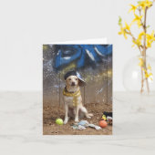 ラッパー犬 – "Lil Snezy" カード (黄色い花)