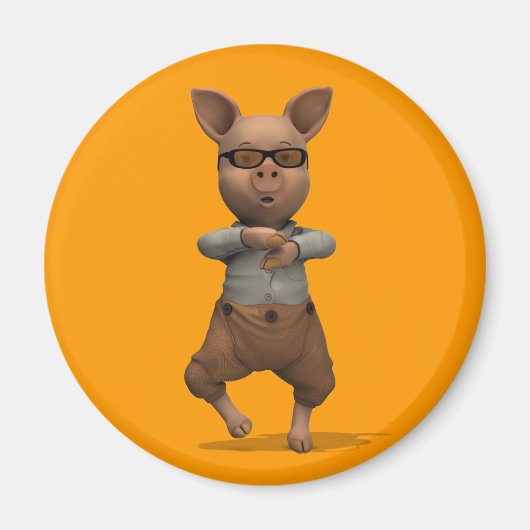 ラッパー豚 マグネット (正面)