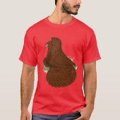 ラッパ・ピジョン・レッド Tシャツ (正面)