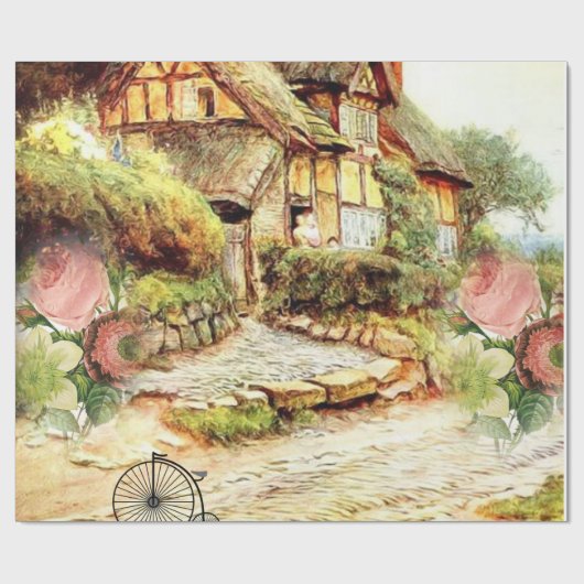 ラッビクトリアンピング紙 ラッピングペーパー (フラット)