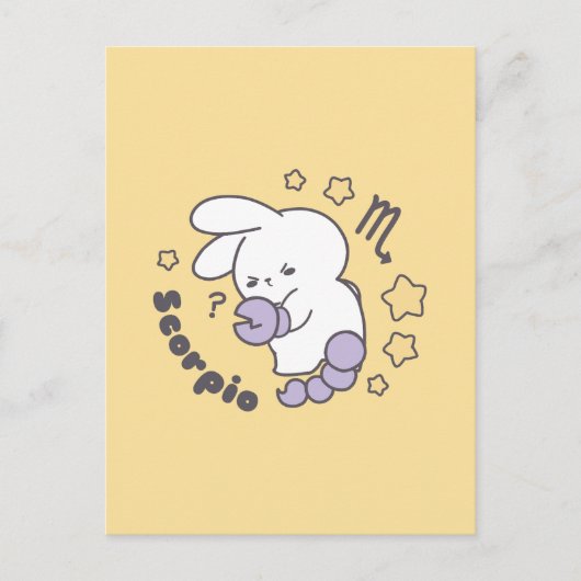 ラッピトッキーバニー 蠍座の魔法に抱かれて I ポストカード (正面)