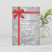 ラッピングされたシルバーグロウ法人ホリデーパーティー 招待状 (スタンド正面)