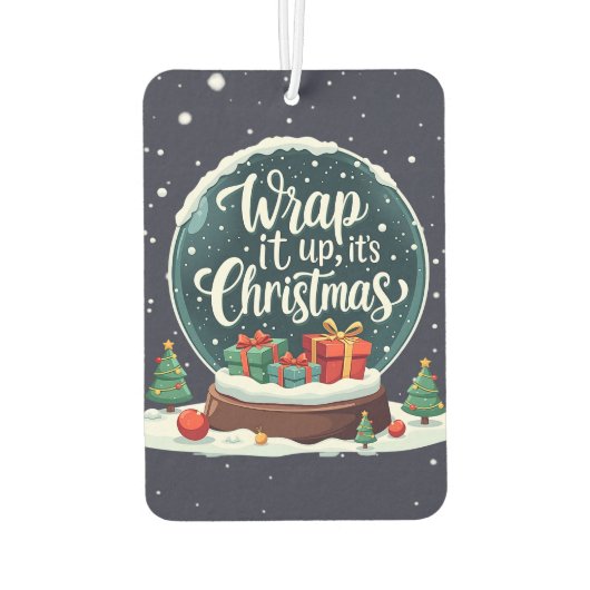 ラッピングしよう クリスマスの雪玉デザイン カーエアーフレッシュナー (裏面)