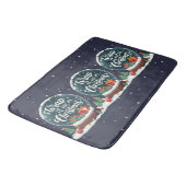 ラッピングしよう クリスマスの雪玉デザイン バスマット (アングル)