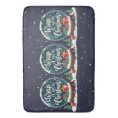 ラッピングしよう クリスマスの雪玉デザイン バスマット (正面縦)