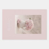 ラッピングシート数量3シンプルアジサイ(ピンク) ラッピングペーパーシート (正面)