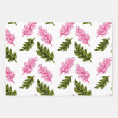 ラッピングシート3枚、水彩スタイル花模様 ラッピングペーパーシート (正面2)