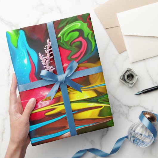 ラッピングペーパーカラフル溶融M&Mデザイン ラッピングペーパー (ギフト)