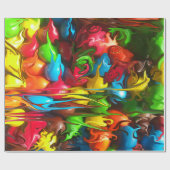 ラッピングペーパーカラフル溶融M&Mデザイン ラッピングペーパー (フラット)