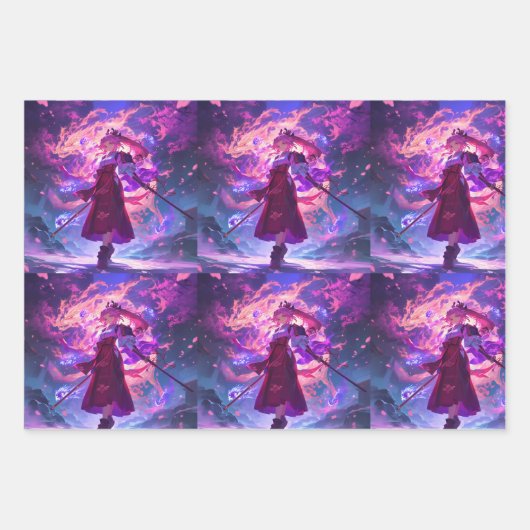 ラッピングペーパーシートセット"MUTEKI"  ラッピングペーパーシート (正面)