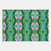 ラッピングペーパーピンクウォーターカラーロータス ラッピングペーパーシート (正面3)