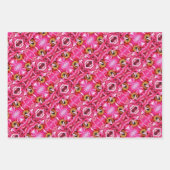 ラッピングペーパーピンク牡丹。 ラッピングペーパーシート (正面3)