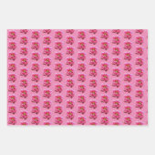 ラッピングペーパーピンク牡丹。 ラッピングペーパーシート (正面2)