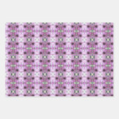 ラッピングペーパー紫アフリカデイジー ラッピングペーパーシート (正面3)