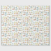 ラッピングペーパー - アルファベット (フラット)