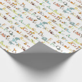 ラッピングペーパー - アルファベット (角)