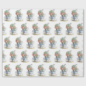 ラッピングペーパー - アンティーク ティーカップ (フラット)