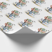 ラッピングペーパー - アンティーク ティーカップ (角)