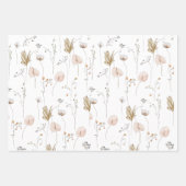 ラッピングペーパー フラットシート 3枚セット ラッピングペーパーシート (正面)