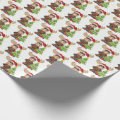 ラッピングペーパー -  ムースのクリスマスツリー　喜び (角)