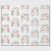 ラッピングペーパー - レインボースターズ ムーン (フラット)