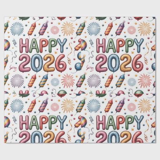 ラッピングペーパー 新年 2026 (フラット)