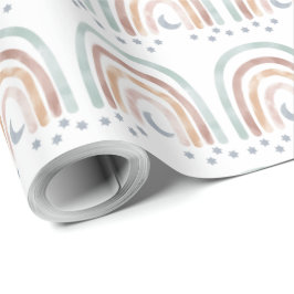 ラッピングペーパー - 月と星の虹