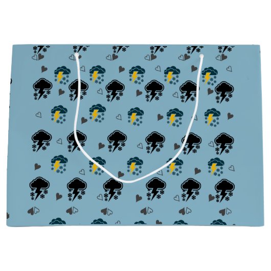 ☁️ラッピング与え紙でギフトの価値を高める ラージペーパーバッグ (正面)