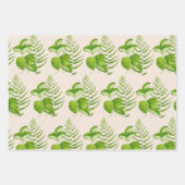 ラッピング型枠セットの緑の紙 ラッピングペーパーシート (正面3)