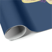 ラッピング日本の紙蝶の青 ラッピングペーパー (ロールコーナー)