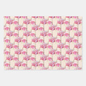 ラッピング明るい赤紫色セットのエキゾチック紙 ラッピングペーパーシート (正面)