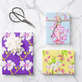 ラッピング春セット(M、R、C)の楽しい紙 ラッピングペーパーシート