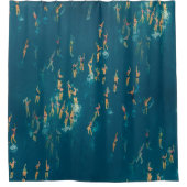 ラッピング波 シャワーカーテン (正面)