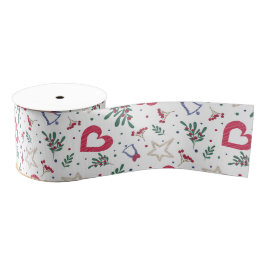 ラッピング用のクリスマスホリデーリボン グログランリボン