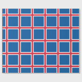 ラッピング紙とアイスランド国旗 ラッピングペーパー (フラット)