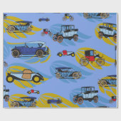 ラッピング紙とアンティーク車(グランドパパ) ラッピングペーパー (フラット)